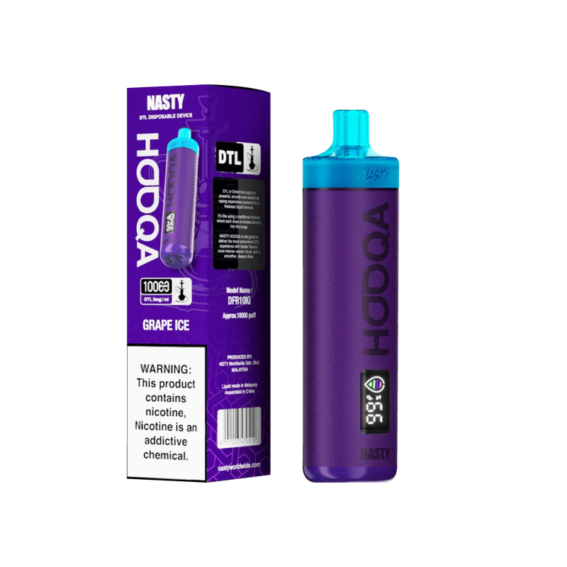 Nasty Bar Hooqa DFR10Ki - Grape Ice | Vape desechable